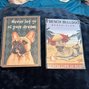 French Bulldog Decorative Metal Signs